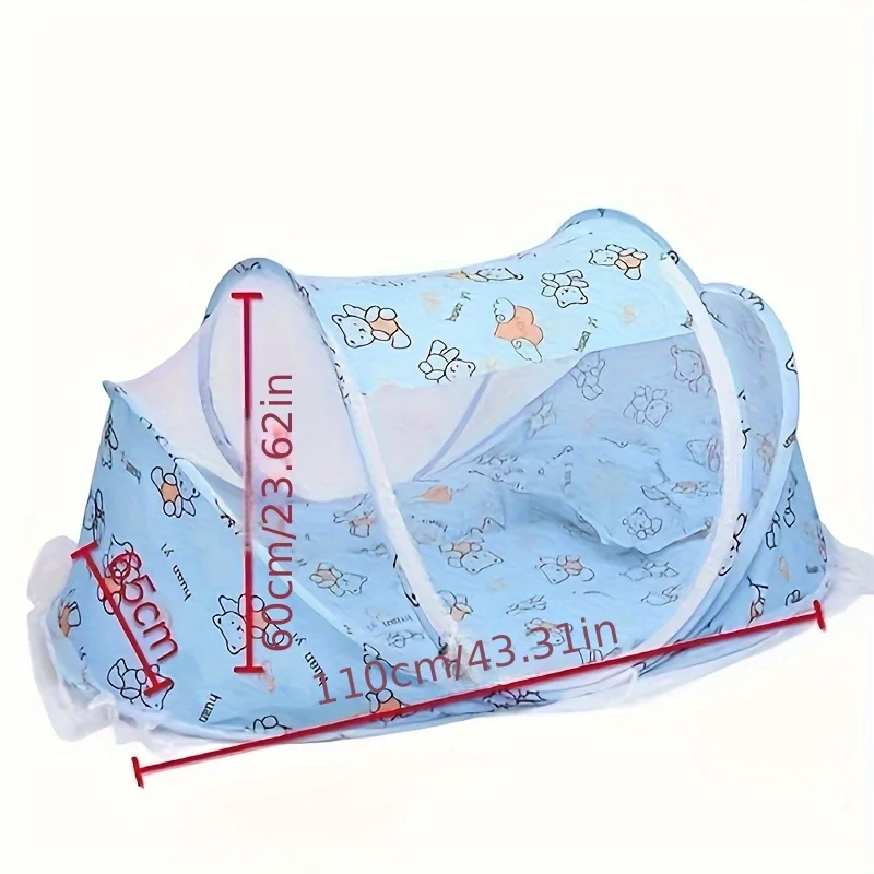 Baby mosquito net baby foldable installation-free anti-mosquito cover full cover with cotton pad pillow anti-mosquito net