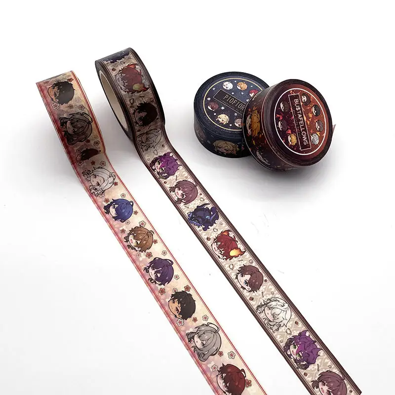 CMYK Wholesale Custom Washi Tape Printed Colorful Masking Gold Foil Logo Kawaii Paper Washi Tape