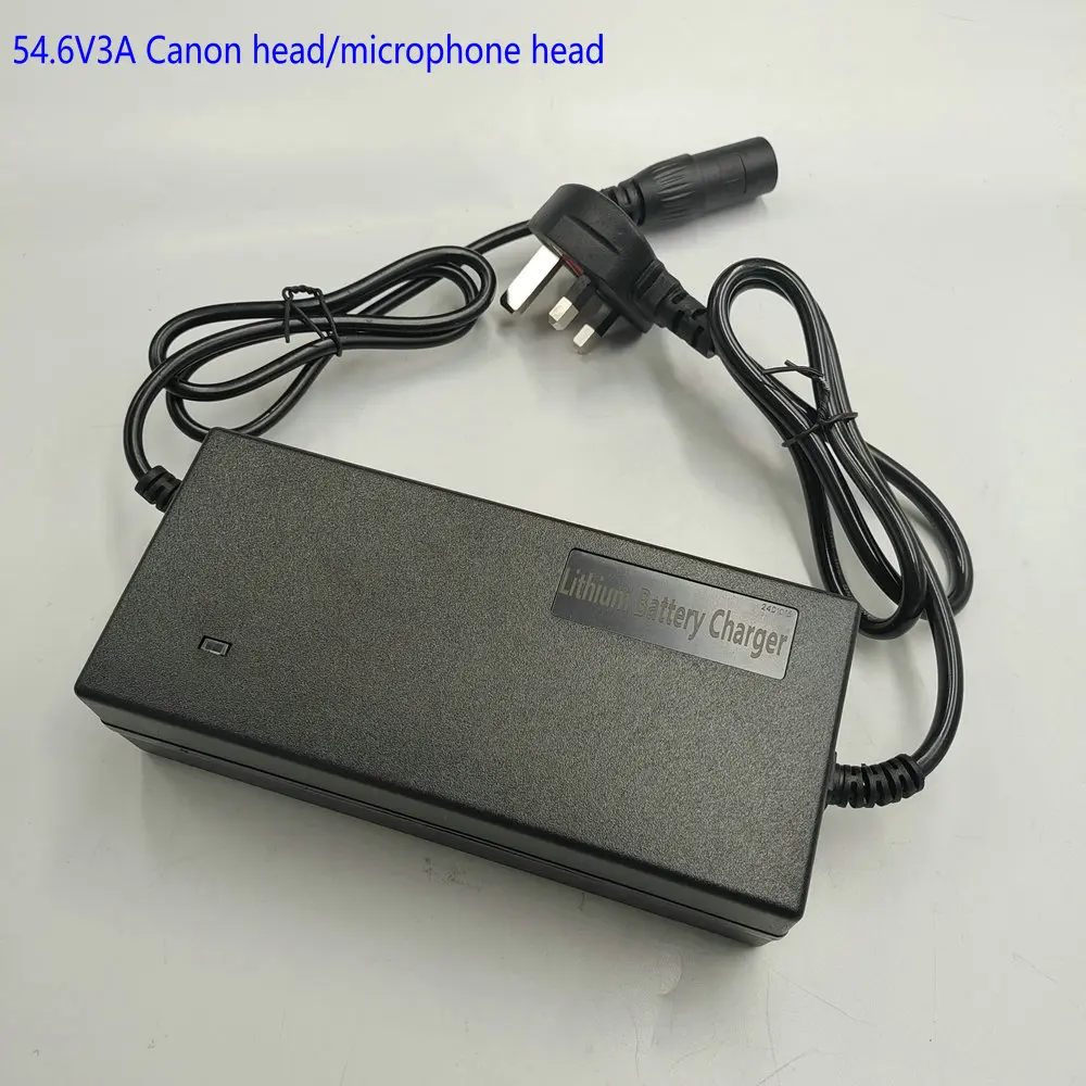 48V2A Lithium Battery Charger for Electric Vehicles Scooter EBIKE MTB Charger 54.6V3A CONNECTOR MADE TO ORDER