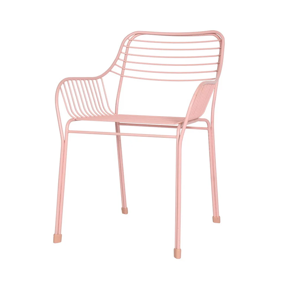 Modern Metal Dining Room Furniture Luxury Dining Chair Metal Wire Frame Solid Steel Frame in Finish Metal Garden Chair