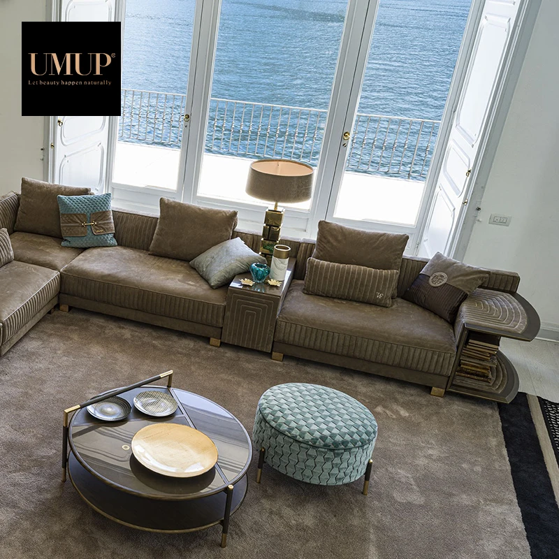 Modern design L shape sectional leather sofa set living room furniture leather sofa for sale