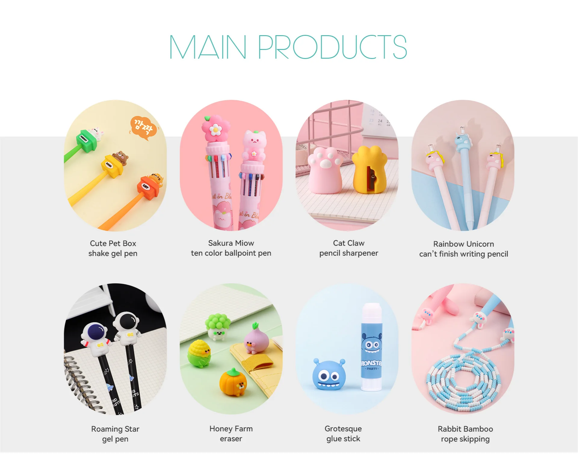 Cartoon unicorn Student Kids 10 Color Multicolor Pen for Promotional Crystal Roaming the Stars Cute Ballpoint Pen Gifts