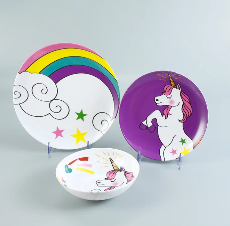 Durable Unbreakable Hard Plastic customized melamine dinner plate