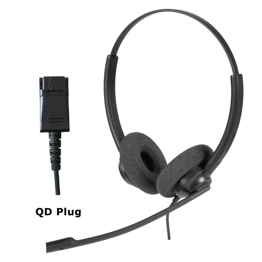 Wholesale Headband Noise Cancellation Call Centre Headset Headsets Headphones Phone With Mic Microphones For Office Business