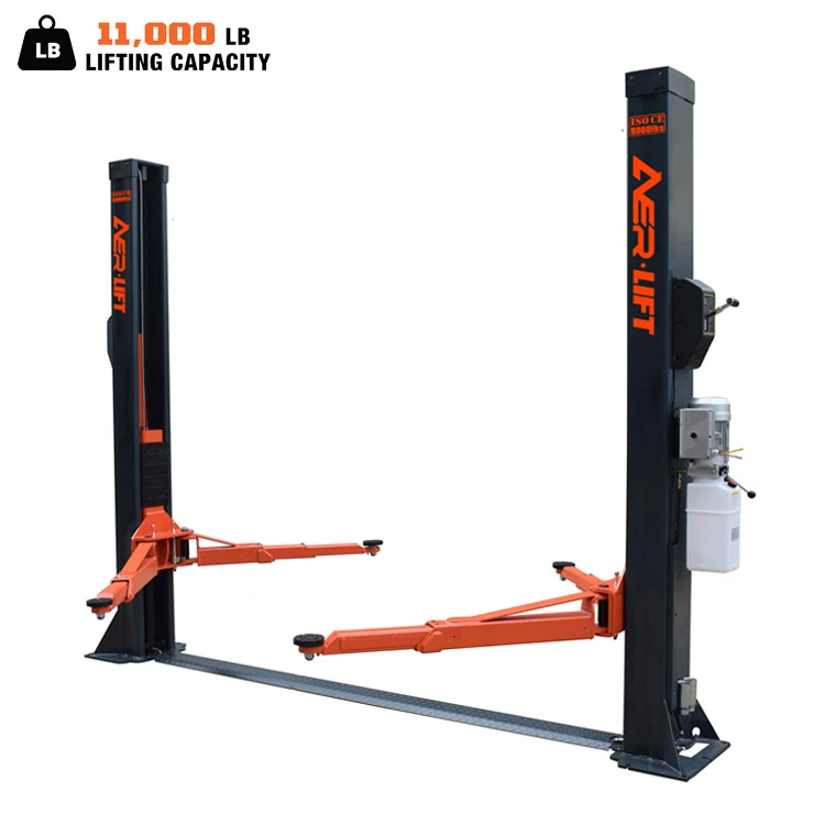 China Plate Floor Two Post Auto Hoist 4t Hydraulic Car Lift For Sale