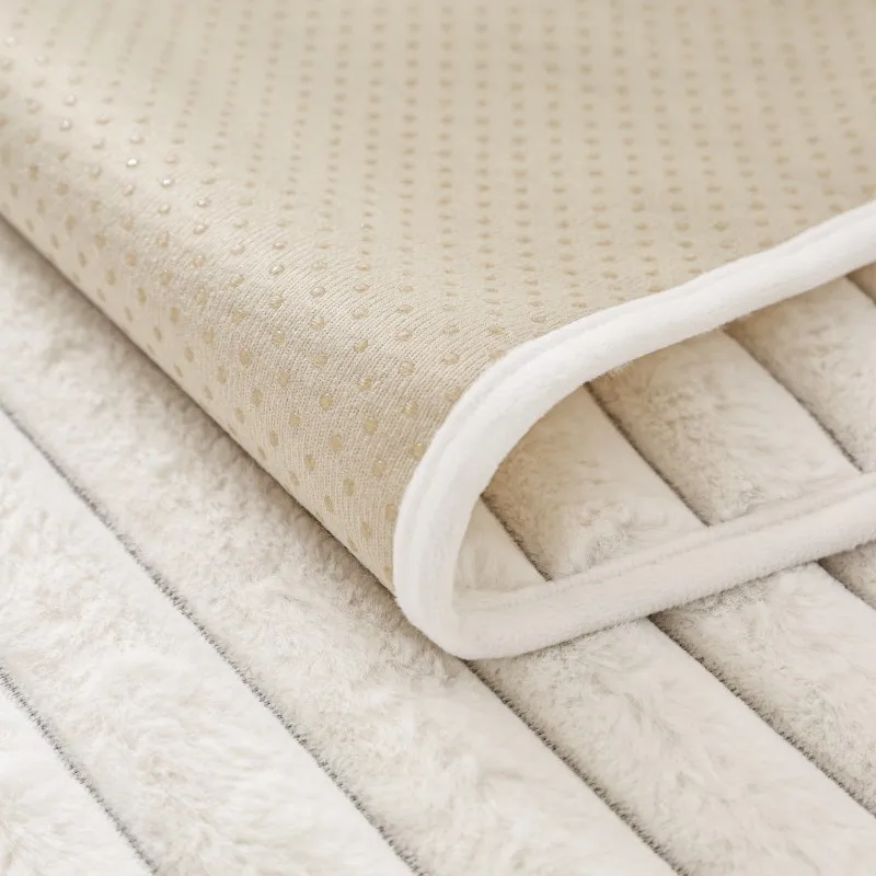 French Luxury Rabbit Plush Sofa Towel Thickened Warm Cream Wind Non-Slip Leather Winter Home Textile