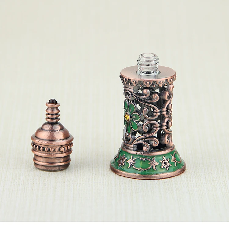 classic antique metal attar bottle Arab essential oil bottle