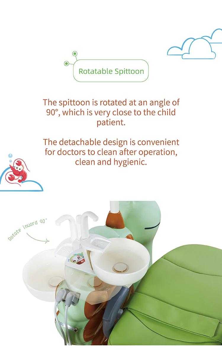 Chinese Manufacturer GD-KID Brand Name Dental Chair Equip With LED Sensor  Operation Lamp