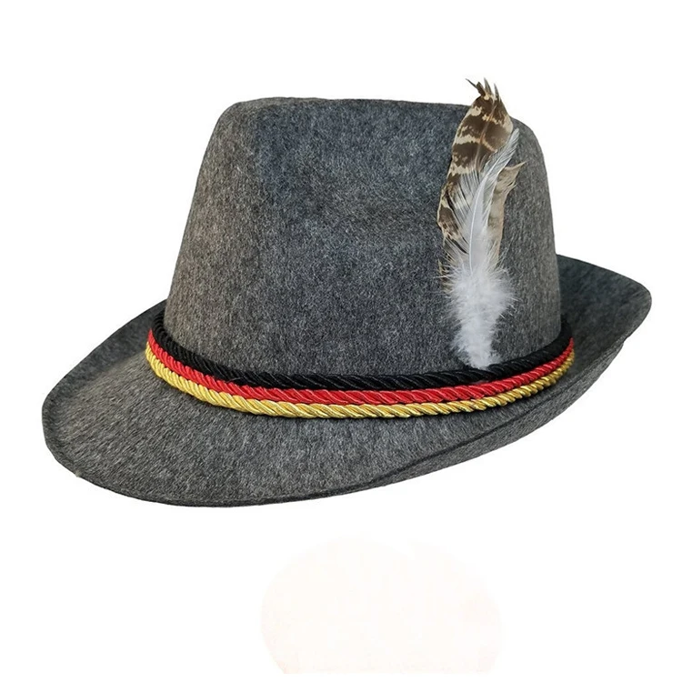 Feather Decorative Hat Oktoberfest German Alpine Bavarian Hat