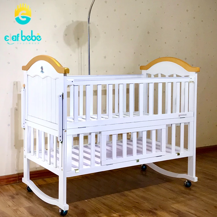 Multifunctional Solid Wood Pine Made Alone Cribs /Baby Cribs For Single