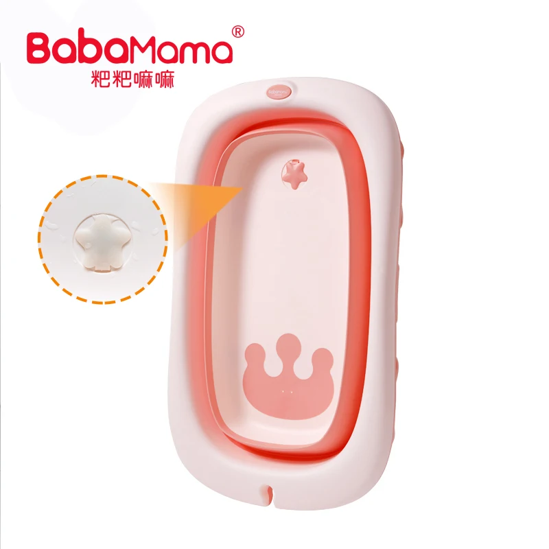 Новая стильная складная портативная складная детская ванна, новые товары для новорожденных детская пластиковая дешевая складная детская ванна/