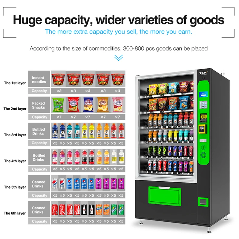 TCN Purified public water vending machine price purchase business transport cost vending machine