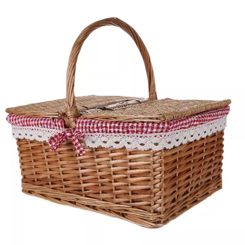 Hand-woven wicker picnic baskets are sold directly from the factory for baskets for going out