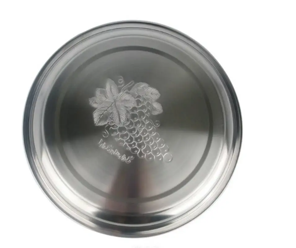 Wholesale bulk Round Shape 304 Stainless Steel commercial dinner plates