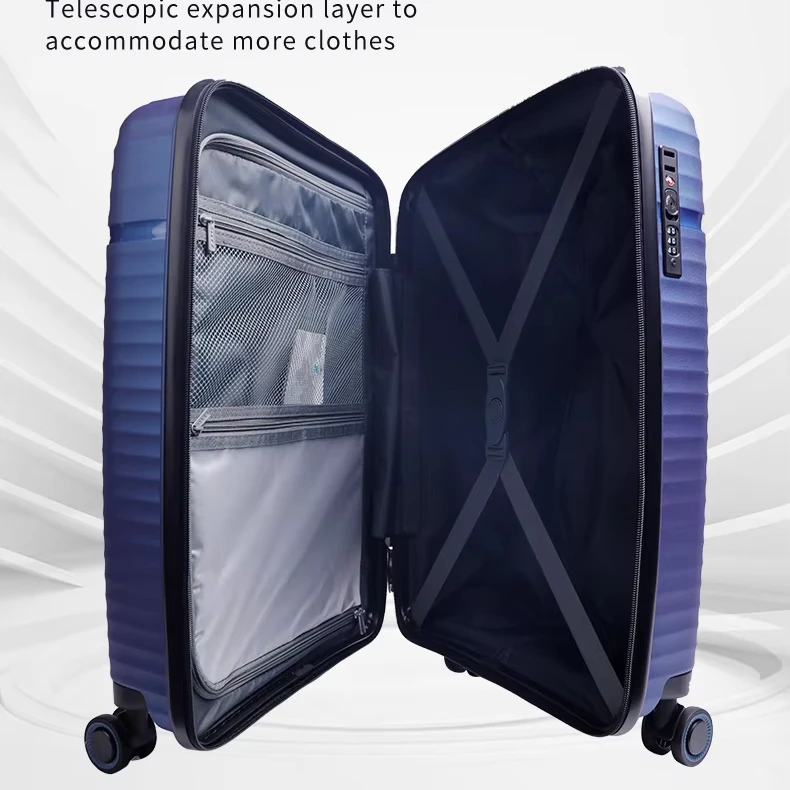 Factory wholesale universal wheel  frame trolley case suitcase  PP travel box boarding password box suitcase
