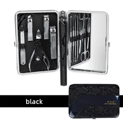 Logo custom High quality manicure set stainless steel finger nail clipper Nails tools grooming kit