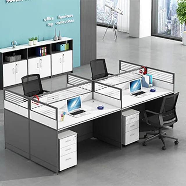 6 Seater Office Desk Workstation Cubicles L Type Workstation Work Station Desk Office Work Station