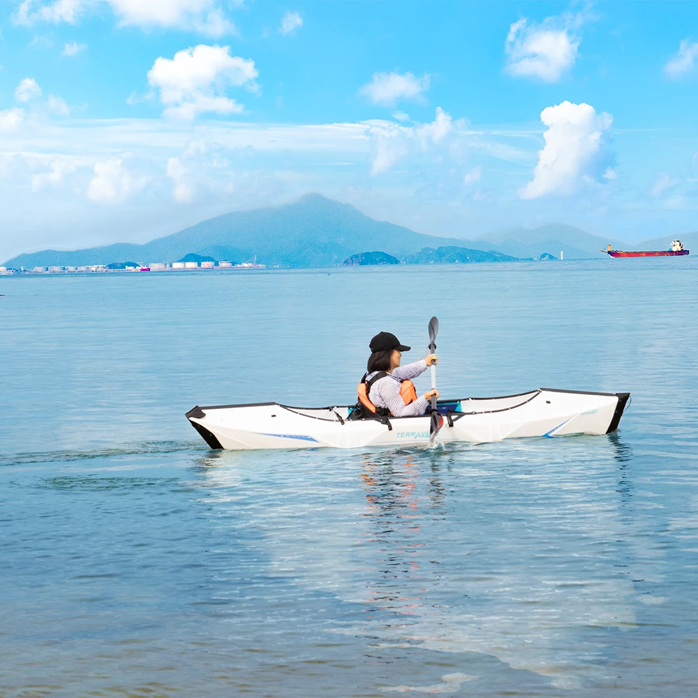 Производитель Terravent 1 человек Надувное одиночное сиденье океанское море складное каноэ/каяк пластиковый сидеть в сидении на верхней каяках