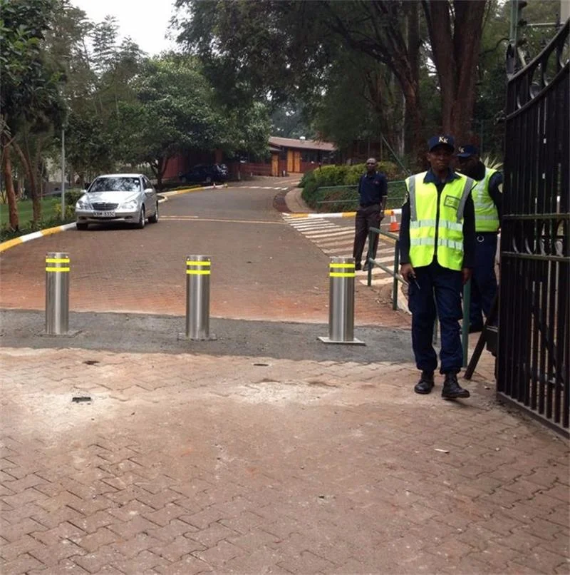 Traffic Safety  Internal Lock Traffic Barrier Full Automatic 219 mm Hydraulic Rising Bollards HZ-SS219