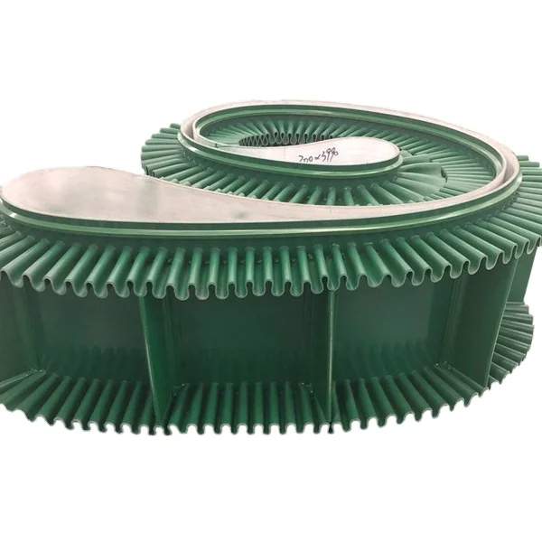 pvc conveyor belt with corrugated sidewall and cleat  for agricultural machine