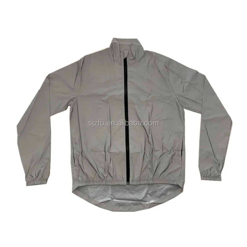 100% waterproof high visibility fabric safety reflective rain jacket