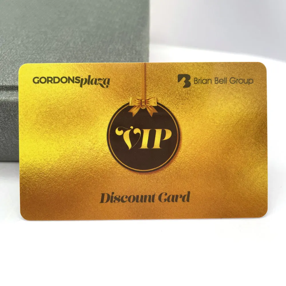 Custom Printed Luxury Hot Stamp Gold Foil Plastic Business Card PVC VIP Membership Gift Card