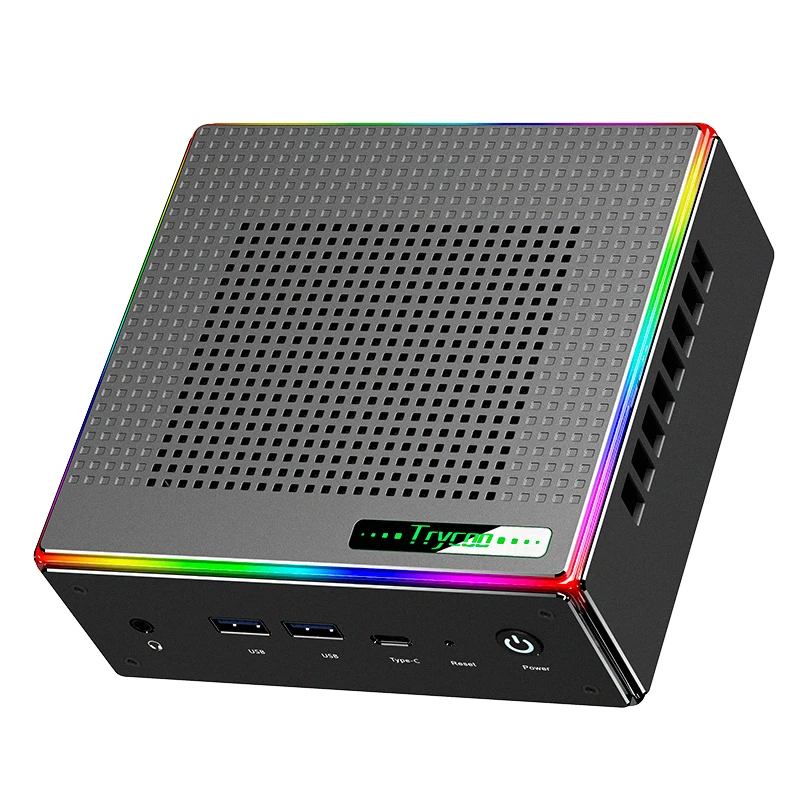 OEM ODM Mini PC CPU AMD Ryzen 7 7840HS Mini PC Ryzen 7 7735HS Wifi 6.0 BT5.2 DDR5 Gaming Mini PC for Windows 11/LINUX