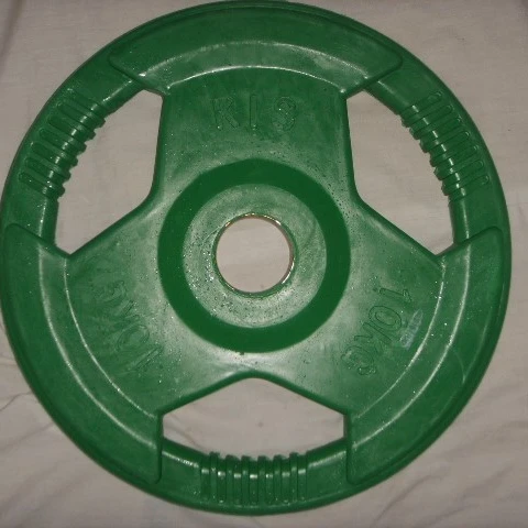 Custom high-grade fitness bumper plates with 3 holes