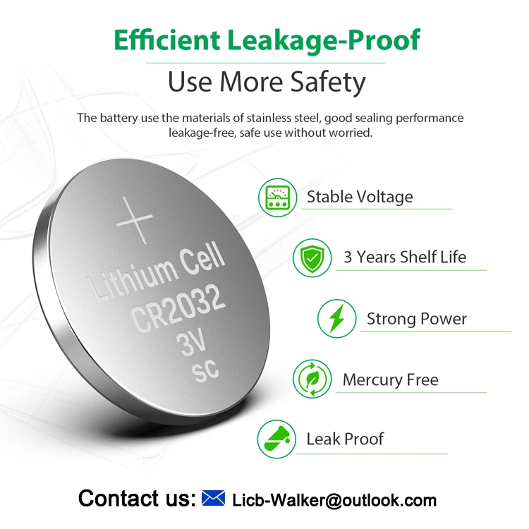 LiCB CR2032  BR2032 DL2032 ECR2032 KCR2032 3V Lithium Battery for Watches Toys Games