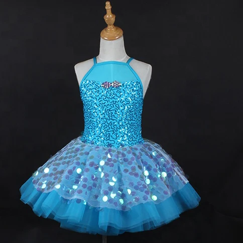 Children girls sequined costumes jazz modern jazz dance costume performance show clothes children tutu