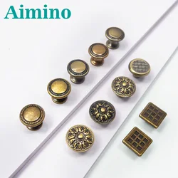 Vintage Antique Hollow Out Birdcage Handles Metal  Brass Cabinet Door Knob With Brushed Surface Treatment Handle