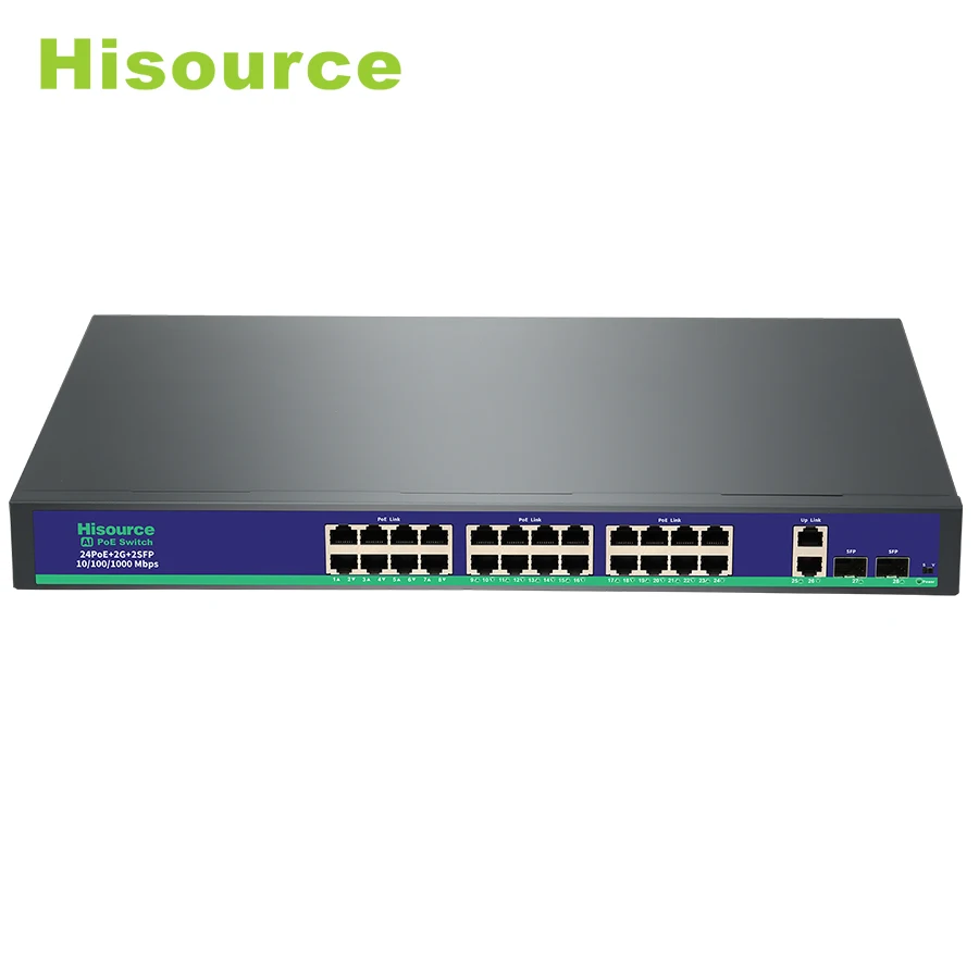 NEW AI FUNCTION 1000Mbps 24 Port PoE Switch 400W 2 SFP 2 uplink
