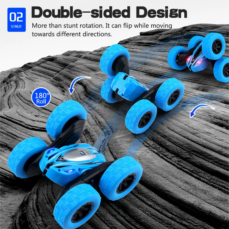 Qilong Remote Control Stunt Car Toys Advanced Technology Modern Novel Design Rc Climbing Off-Road Stunt Car 360 Toy For Kids