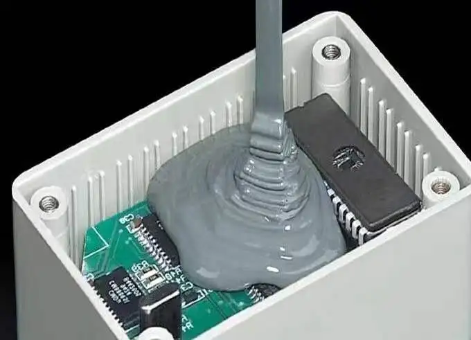 low viscosity twin pack clear electronic silicone transparent potting material