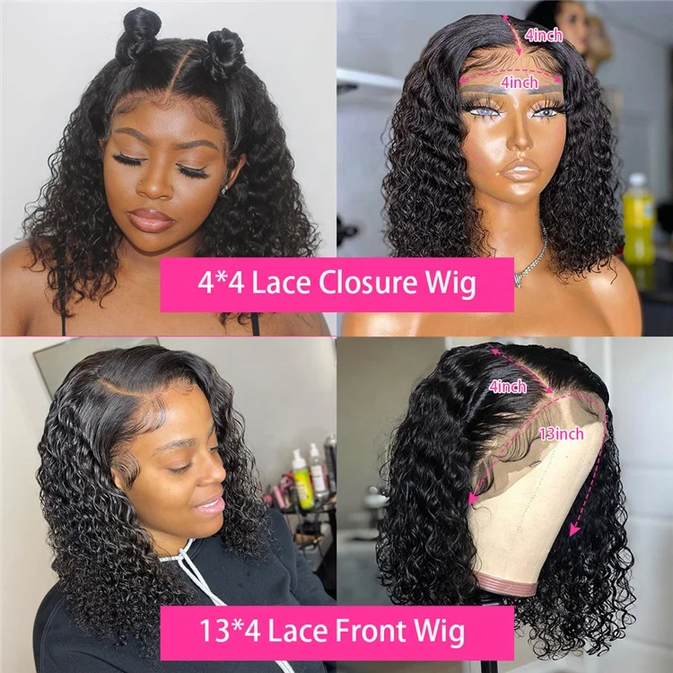 Pre Plucked Swiss Lace Bob Wig Vendor Raw Indian Hair Wholesale Lace Front Wig Virgin Human Hair 13x4 4x4 Lace Wigs on Sale