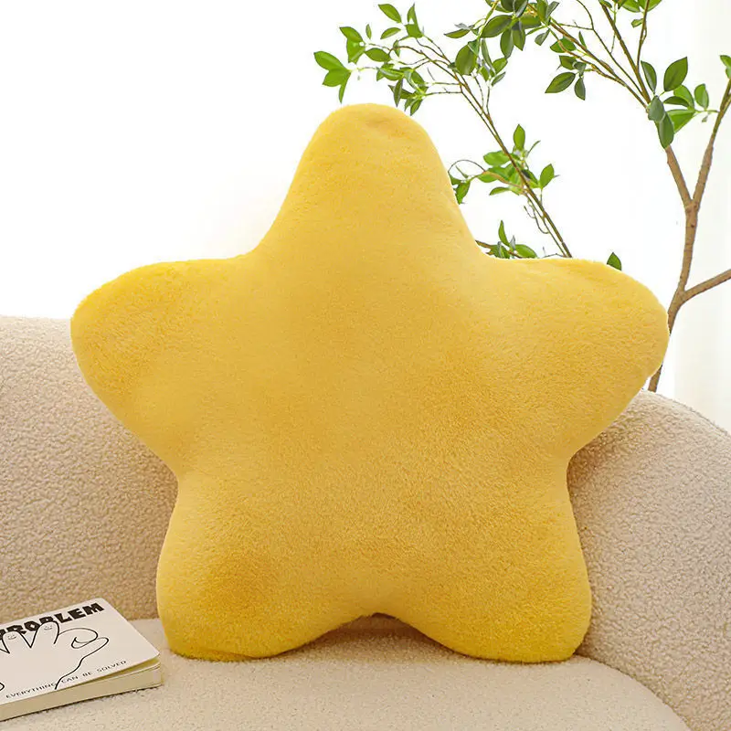 INS nordic stuffed star pillow soft mink plush toy cushion girl heart cream color star plush pillow