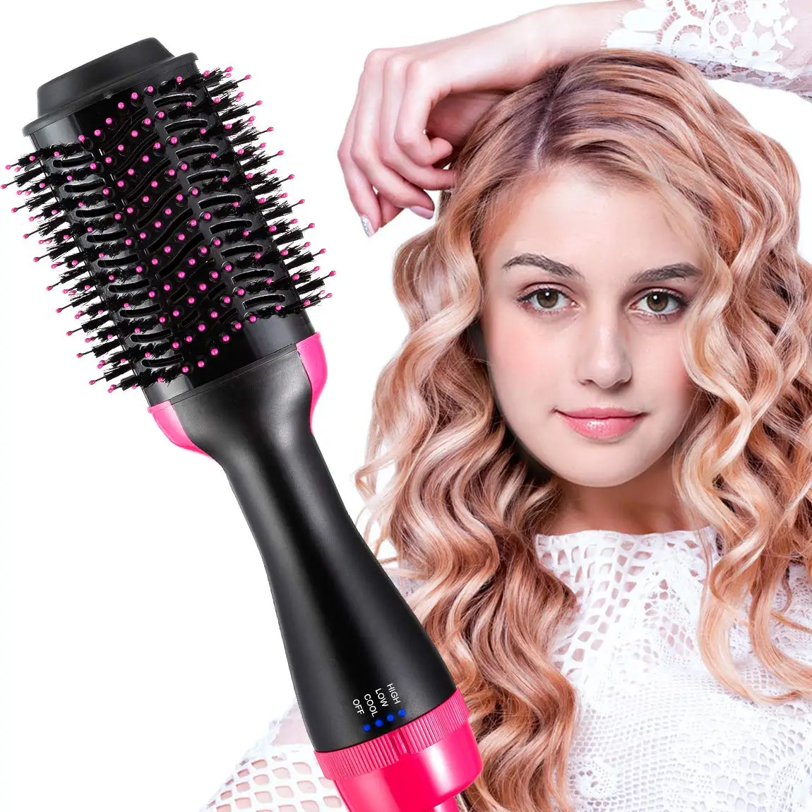 3 in 1 Styling dryer Brush electrical rotating hot air comb hair brush straightener