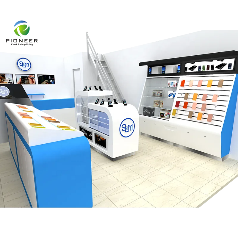 Modern Retail Cell Phone Repair Shop Decoration / Shop Interior Design for Mobile Phone Accessories