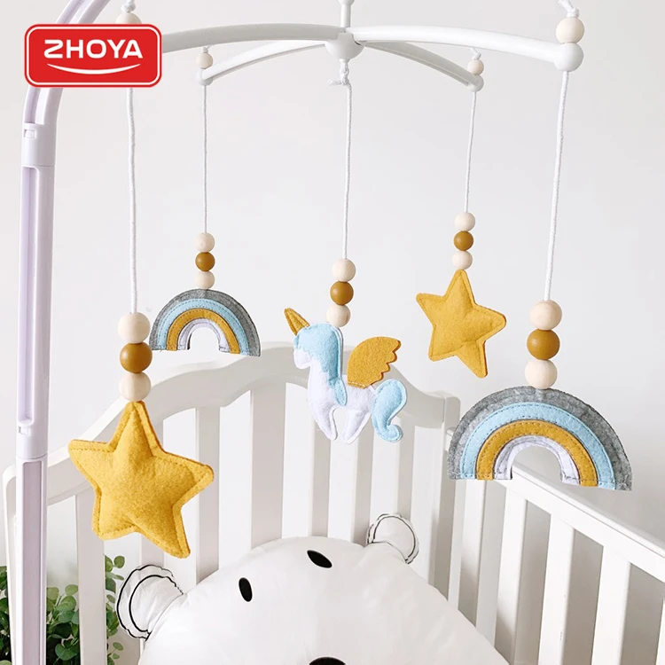 Good Price Newborn Baby Toys Gym Hanging Toys Felt Bed Nursery Room Decoration Toy Baby Bed Bell For Infants