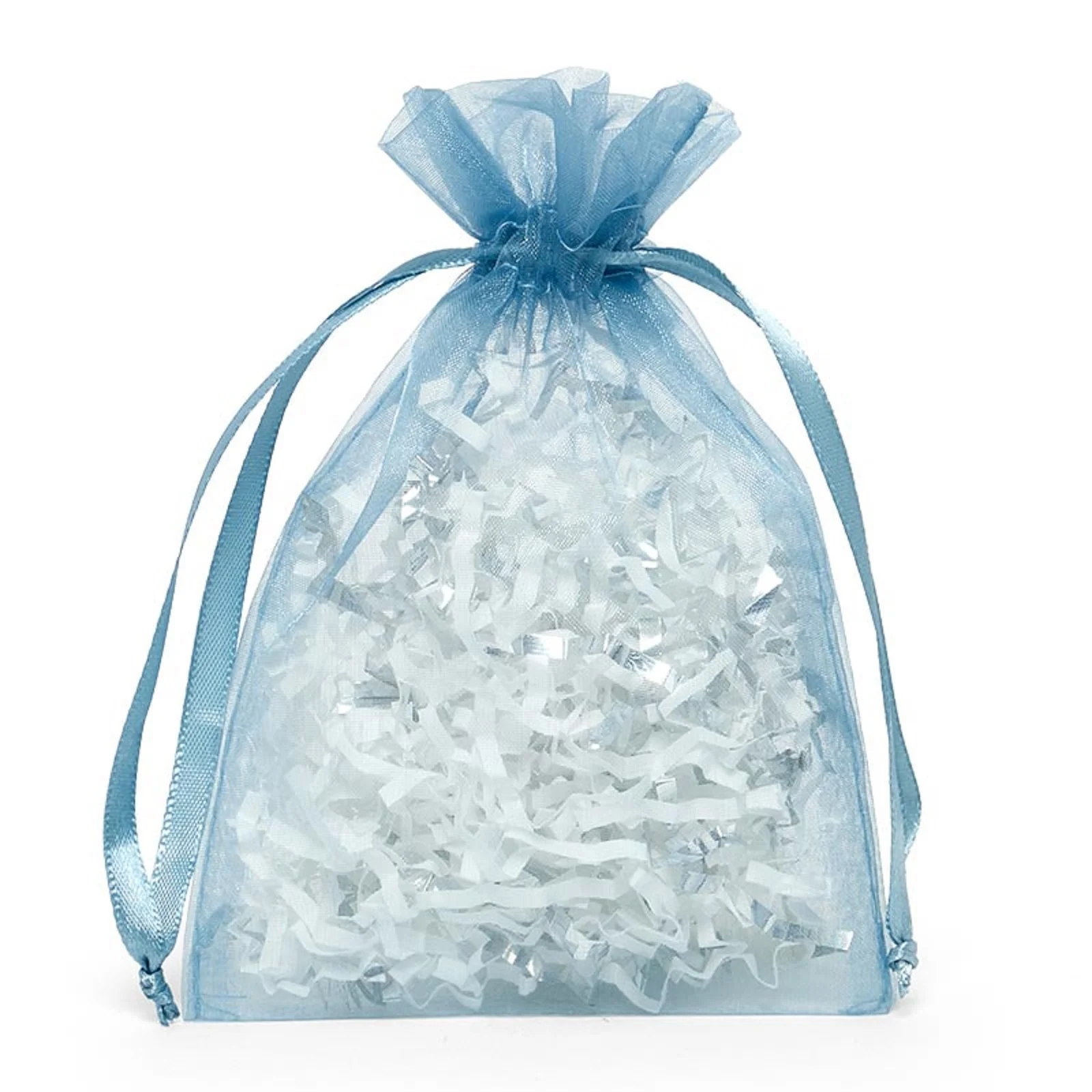 Premium Quality Smoke Blue Organza Jewelry and Gift Packaging Pouch in Stock (1600741571123)