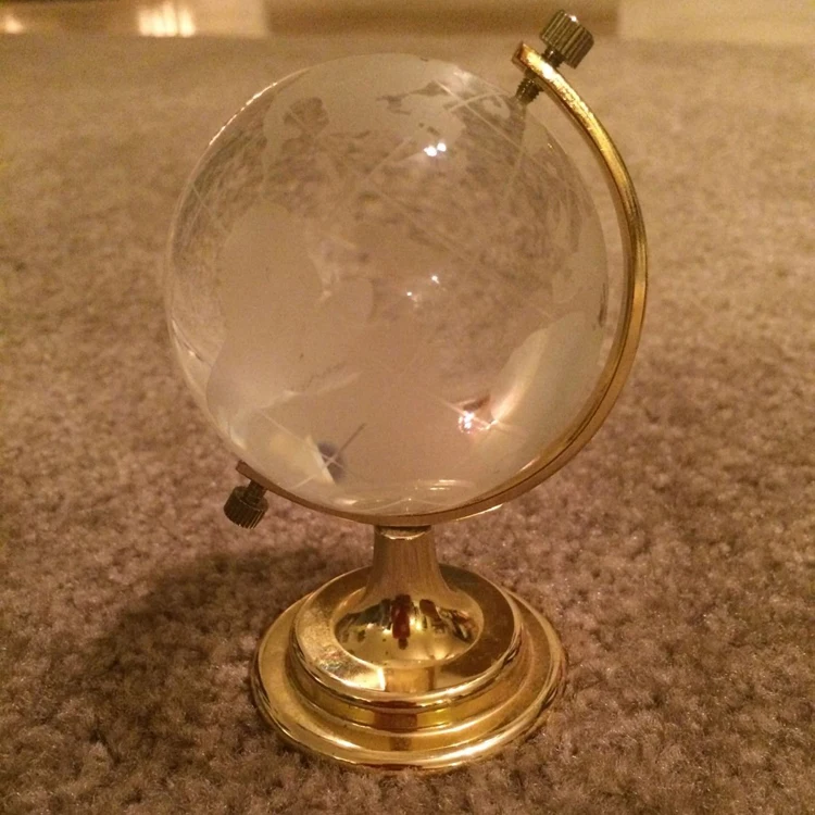 GLASS EARTH WORLD GLOBE with stand MH-Q0153