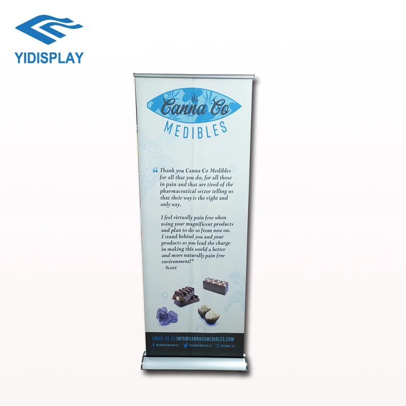 Latest Products Market Poster Board Double Side Recycle Display Stand Roll Up Banner (1600363999735)
