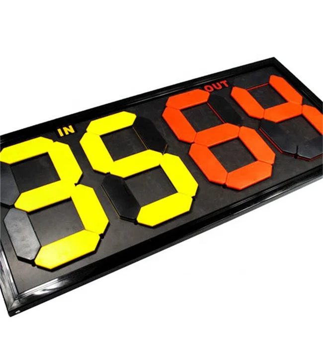 Manual Football Player Change Board PVC Two Sides 4 Digit Soccer Football Substitution Board
