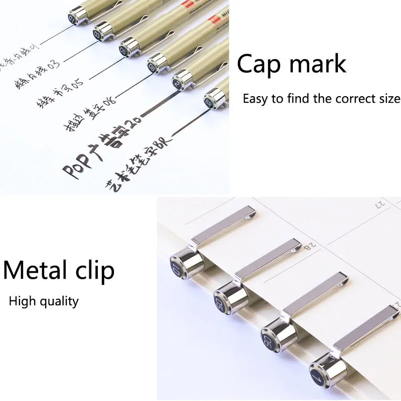 Набор маркеров 5/7/9/12 шт. пигментный лайнер манга рисование эскиз водонепроницаемые маркеры