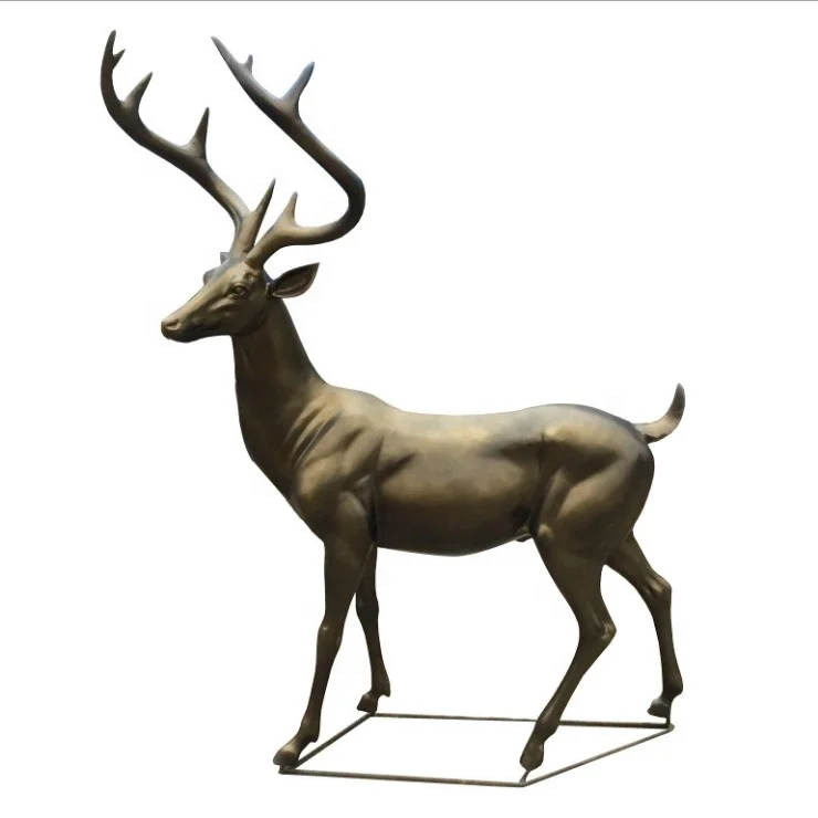 factory sale bronze customized Decoration Large outdoor garden durable deer sculpture