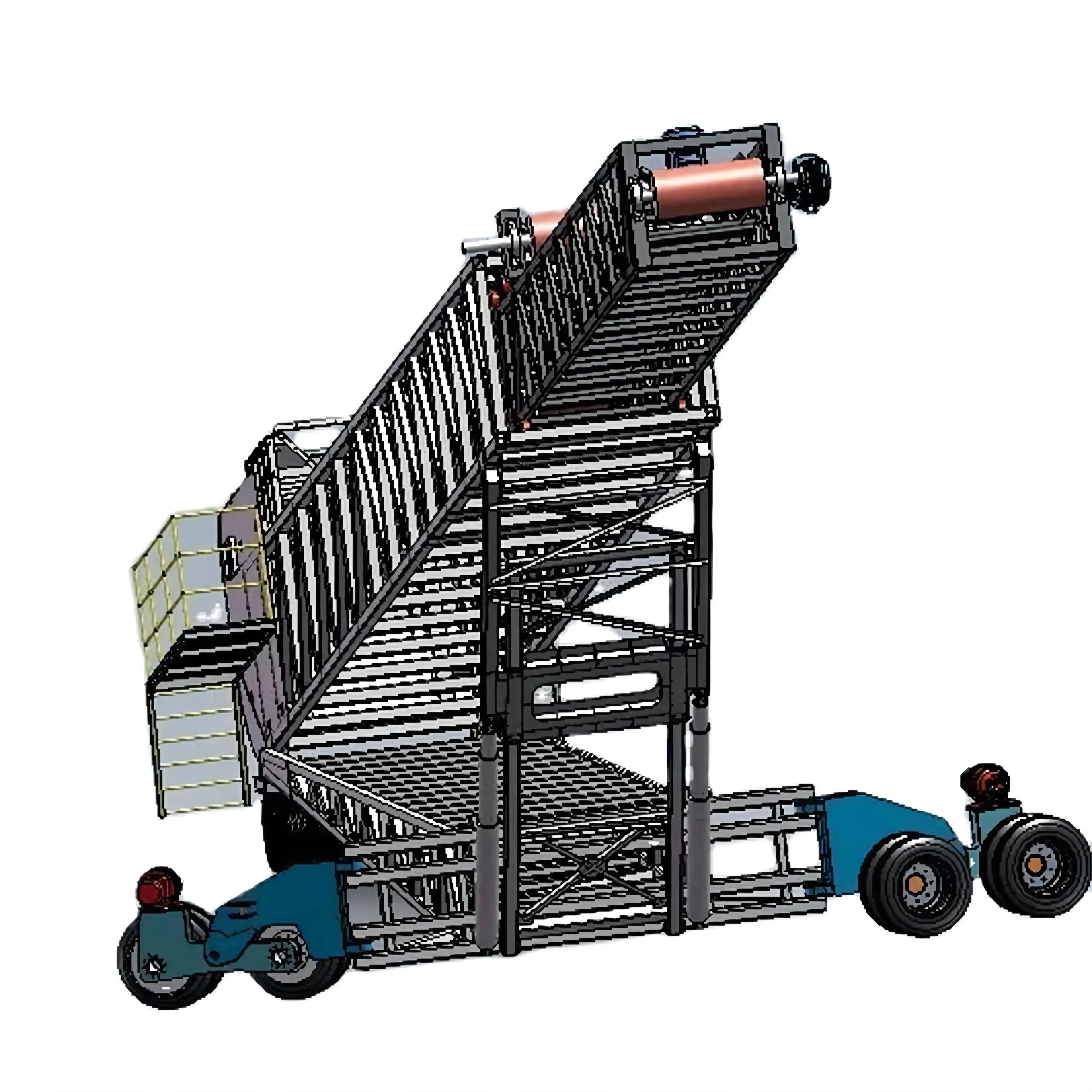 Portable Conveyor Wheel Radial Movable Telescopic Stacker With High-Quality