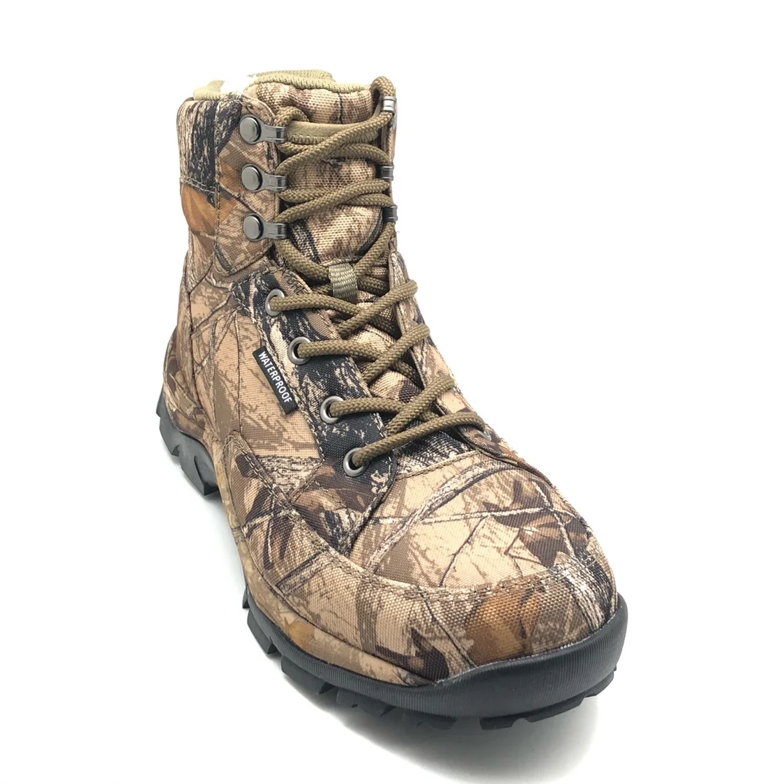 Камуфляжный узор Мужская обувь тактические коричневые кожаные боевые ботинки