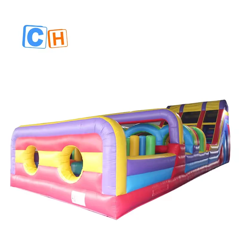 Largest Inflatable Obstacle Course with bouncer Playground Bouncer slide with sport game Inflatable Obstacle Course