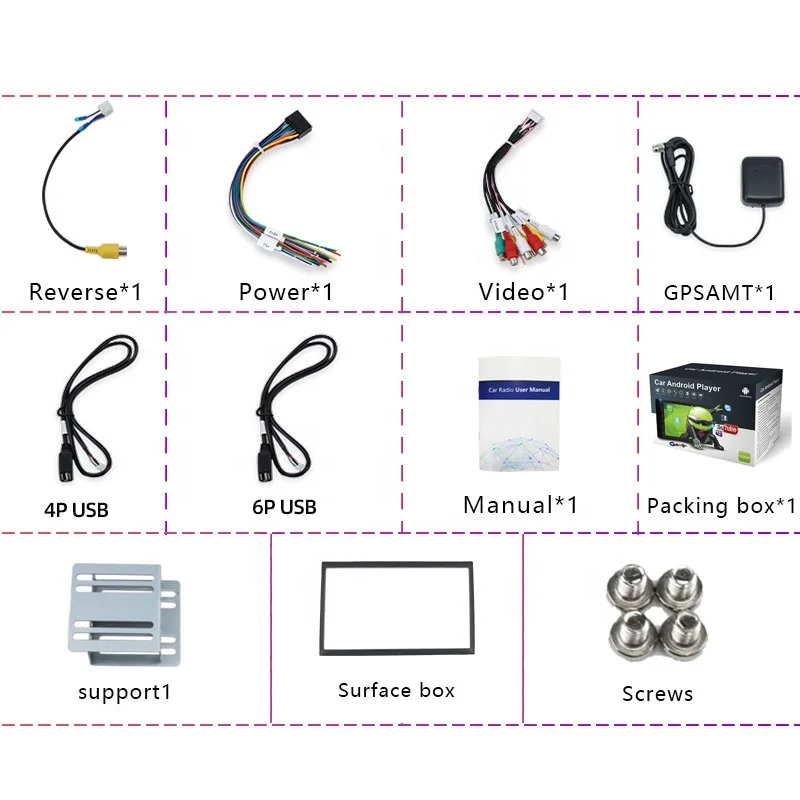 Universal Machine Support HD Video 1080P Format MP3 MP4 Mp5 Gps Stereo Radio 2 Din Android Car Dvd Player