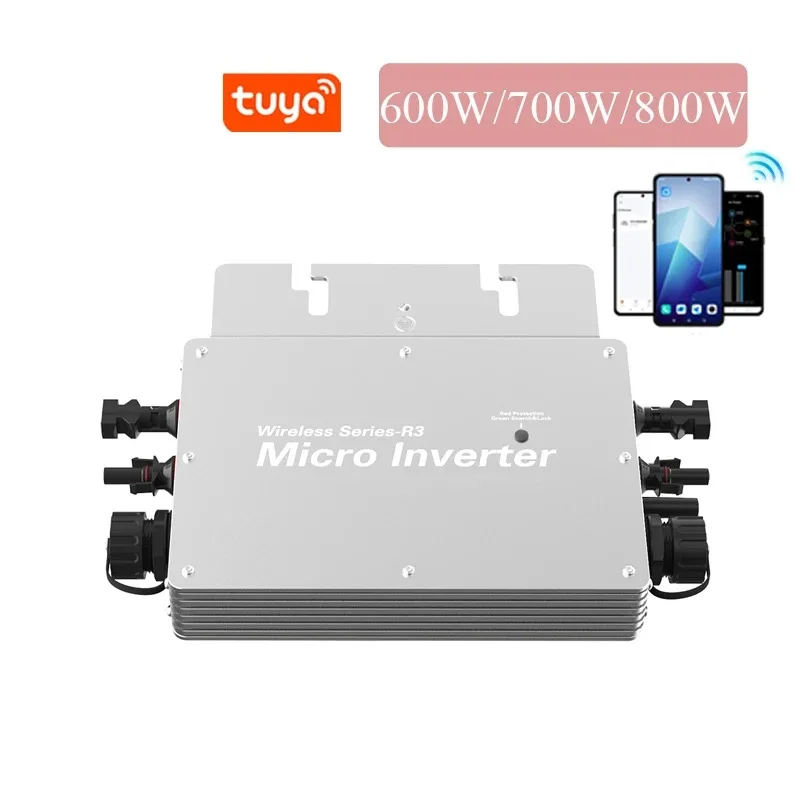 600W 700W 800W solar micro inverter solar inverters  MPPT on grid micro inverter with Tuya WIFI smart life for solar home system